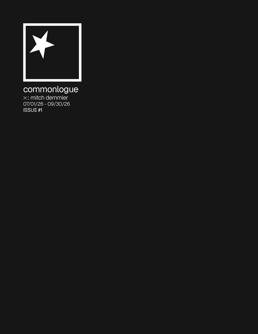 a printed commonlogue issue cover